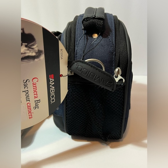 AMBICO Camera/Accessor Bag BC03GA NWT Blue  Gray Strap And Belt Loop - Picture 3 of 16